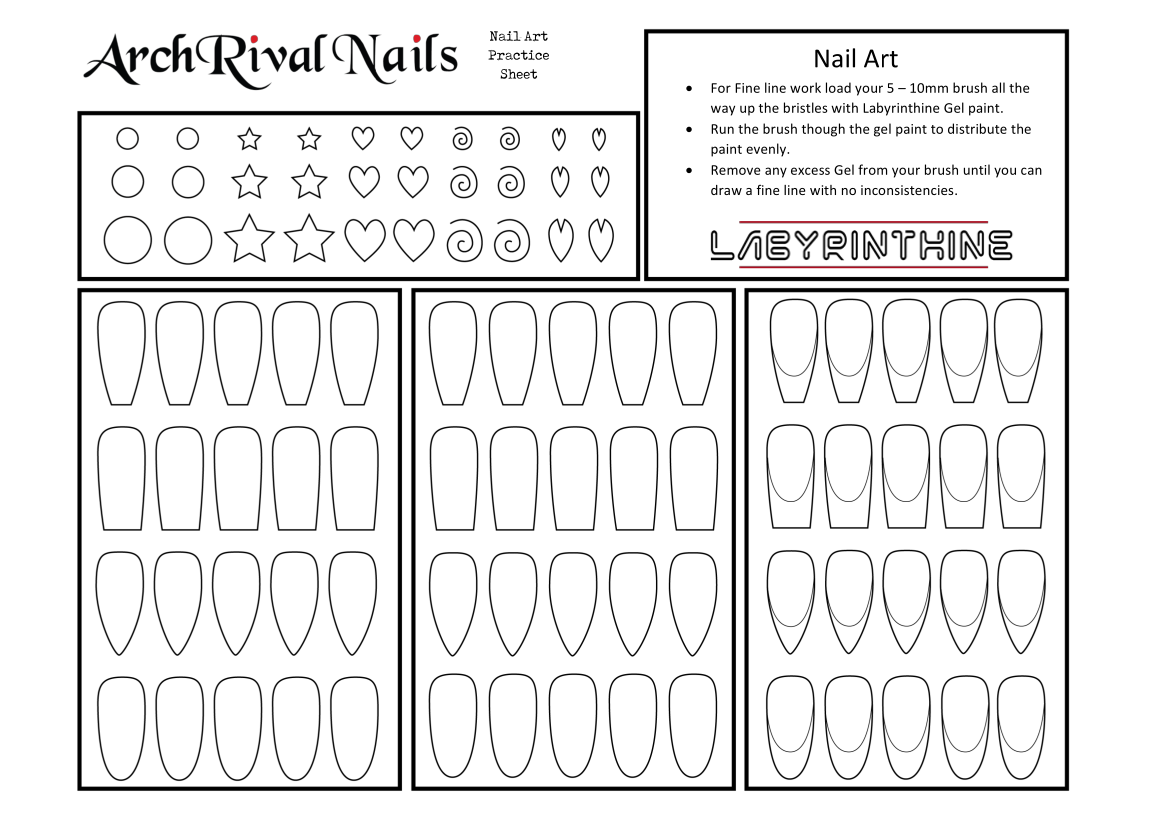 Free Practice Sheets Arch Rival Nails Free Practice Sheets Arch Rival Nails