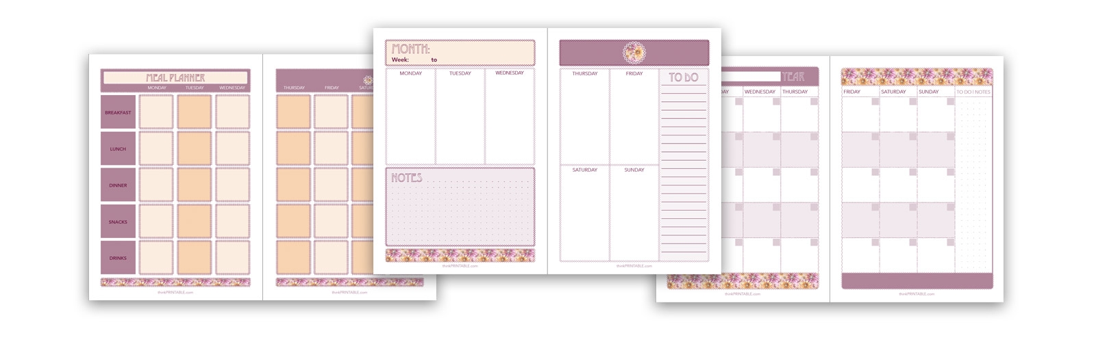 Free Printable 2021 Undated Planner A5 Half Letter Size Think 