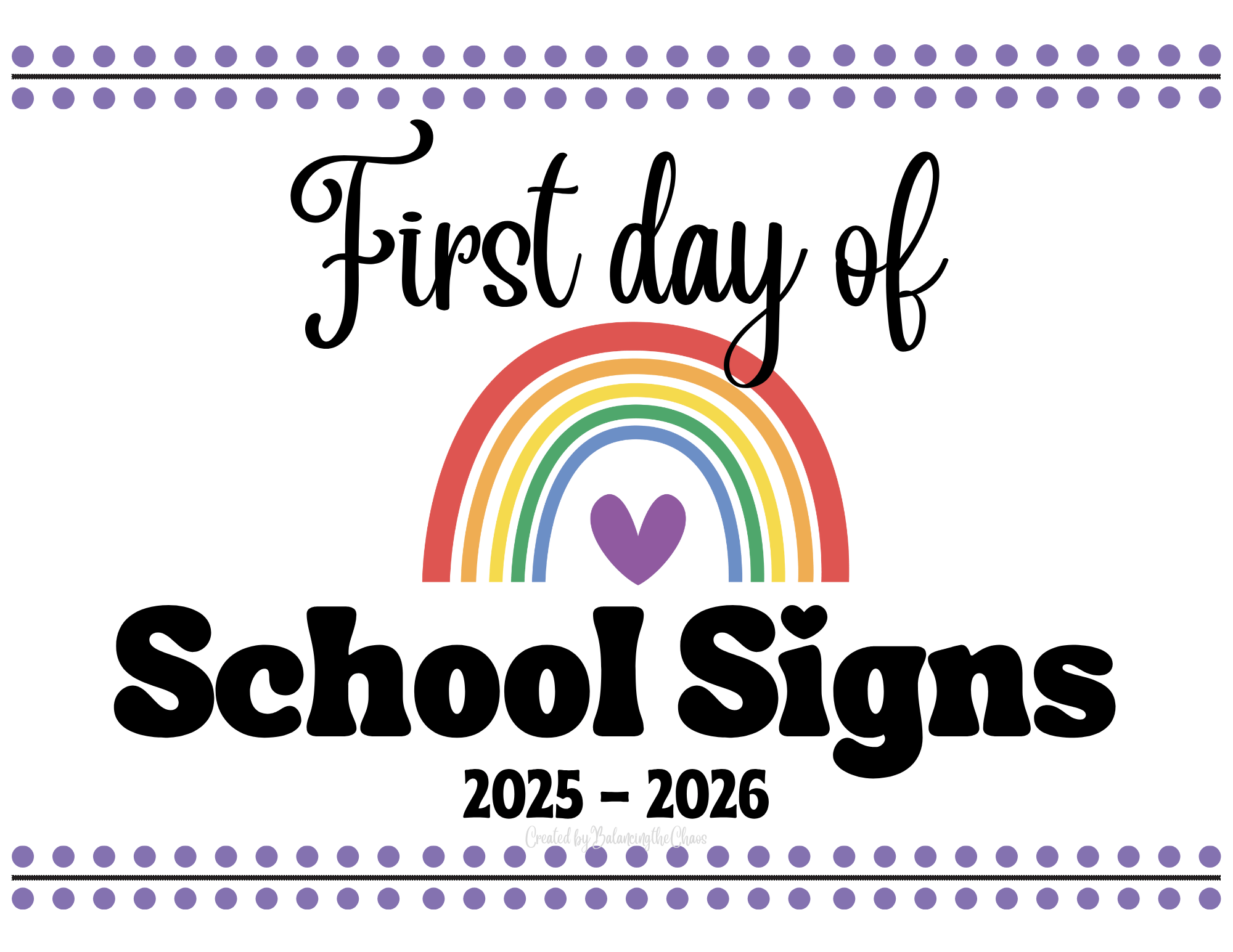 Printable School Signs 2026