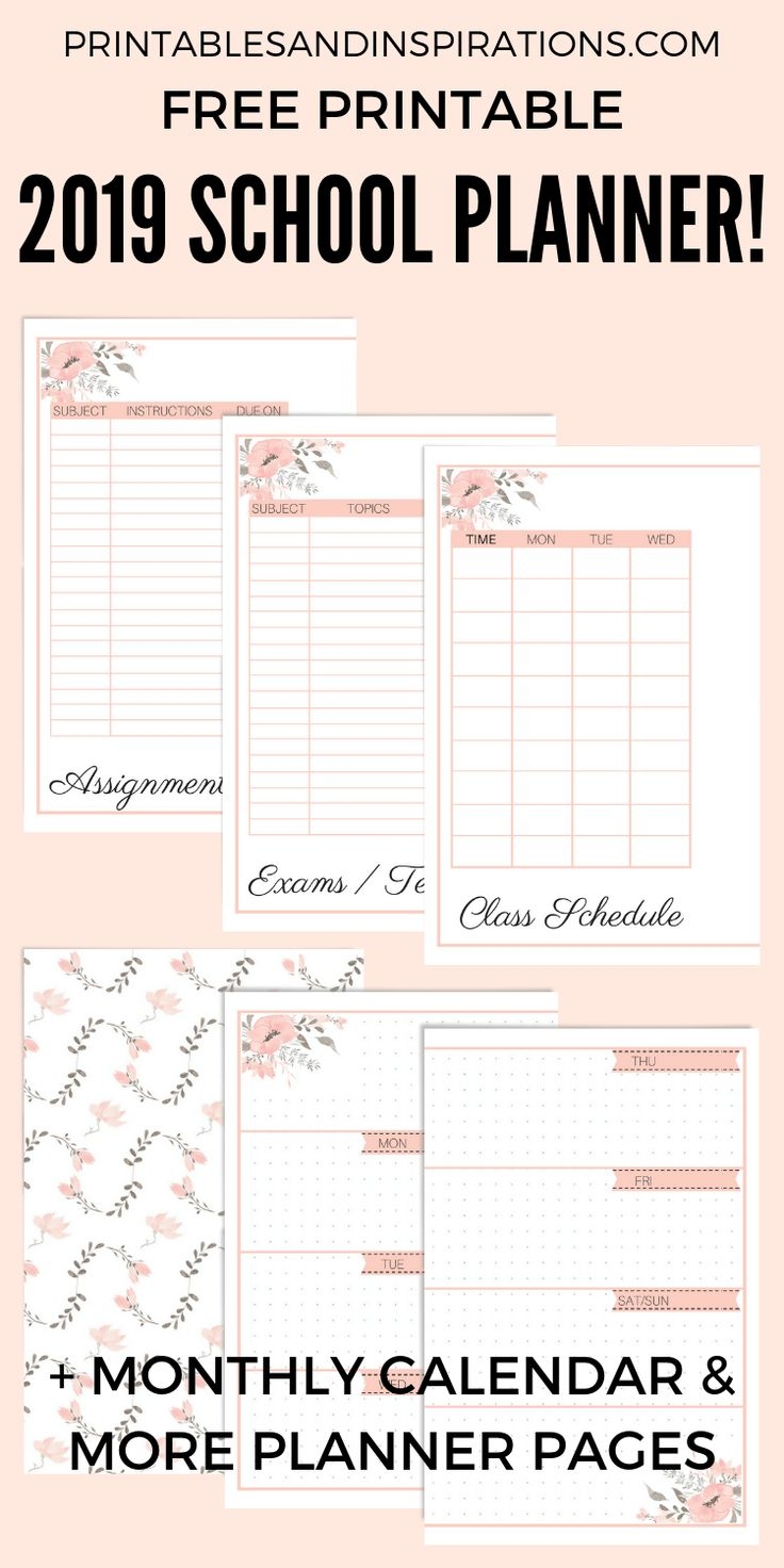 Free Printable 2025 2026 School Planner Printables And Inspirations Free Printable 2025 2026 School Planner Printables And Inspirations