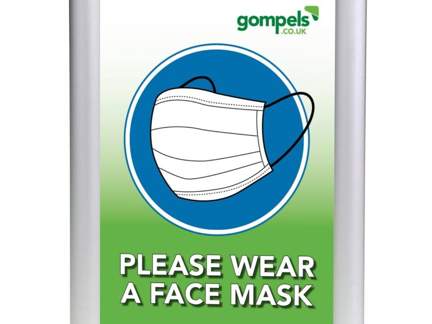 Free Printable A4 Please Wear A Face Mask Sign Gompels Care Education Supplies