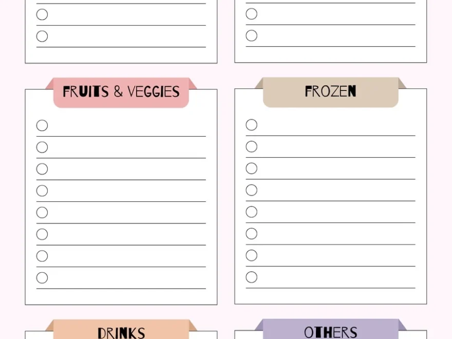 Free Printable And Customizable Grocery List Templates Canva