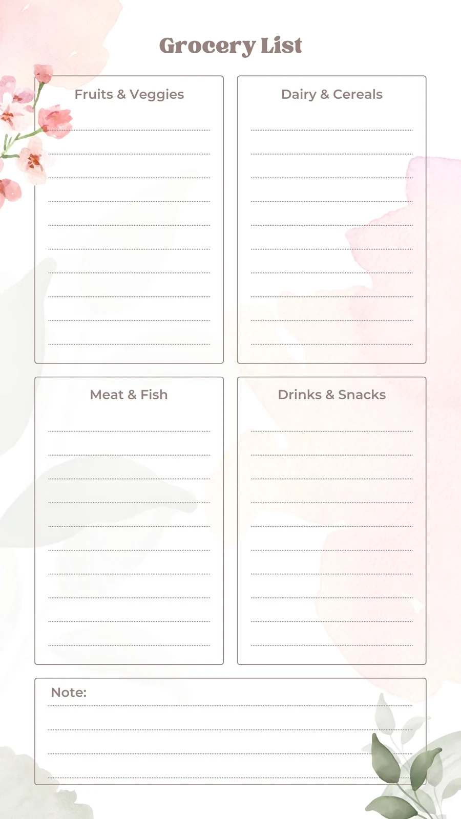 One Good Thing Printable Shopping Lists One Good Thing Printable Shopping Lists