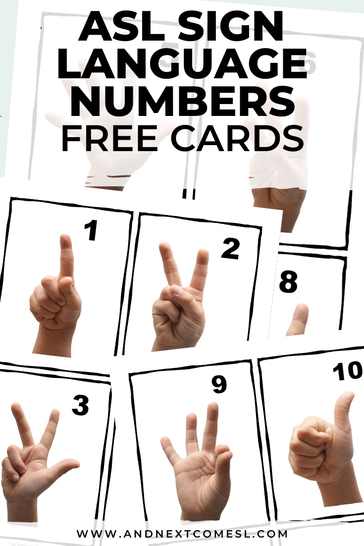 Sign Language Numbers Printable Sign Language Numbers Printable