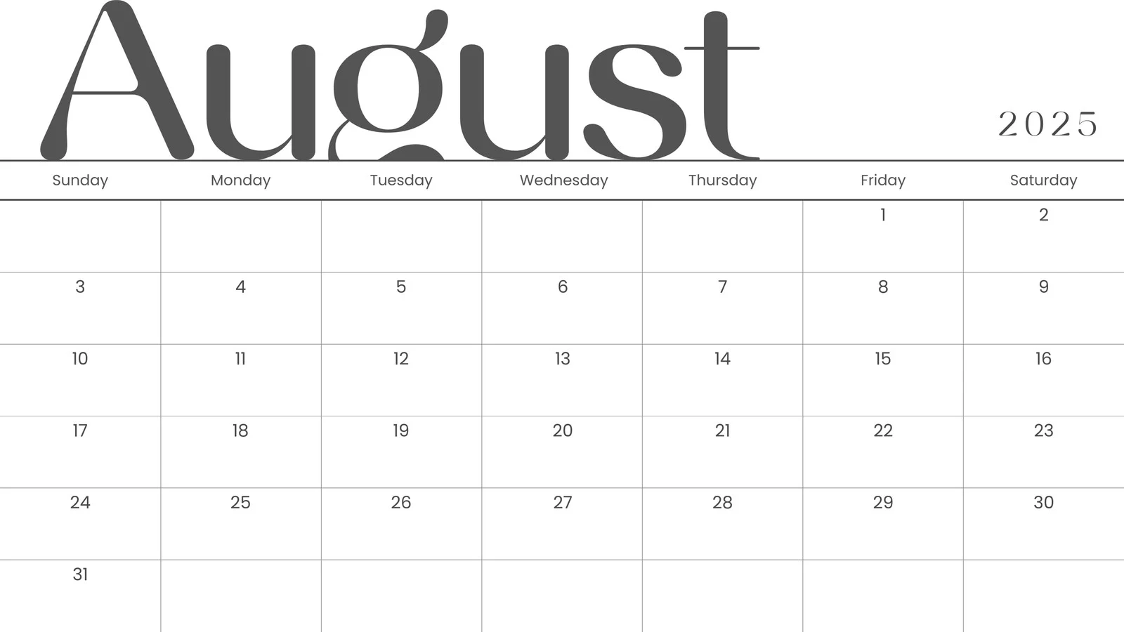 Free Printable August 2026 Calendar Templates Canva Free Printable August 2026 Calendar Templates Canva