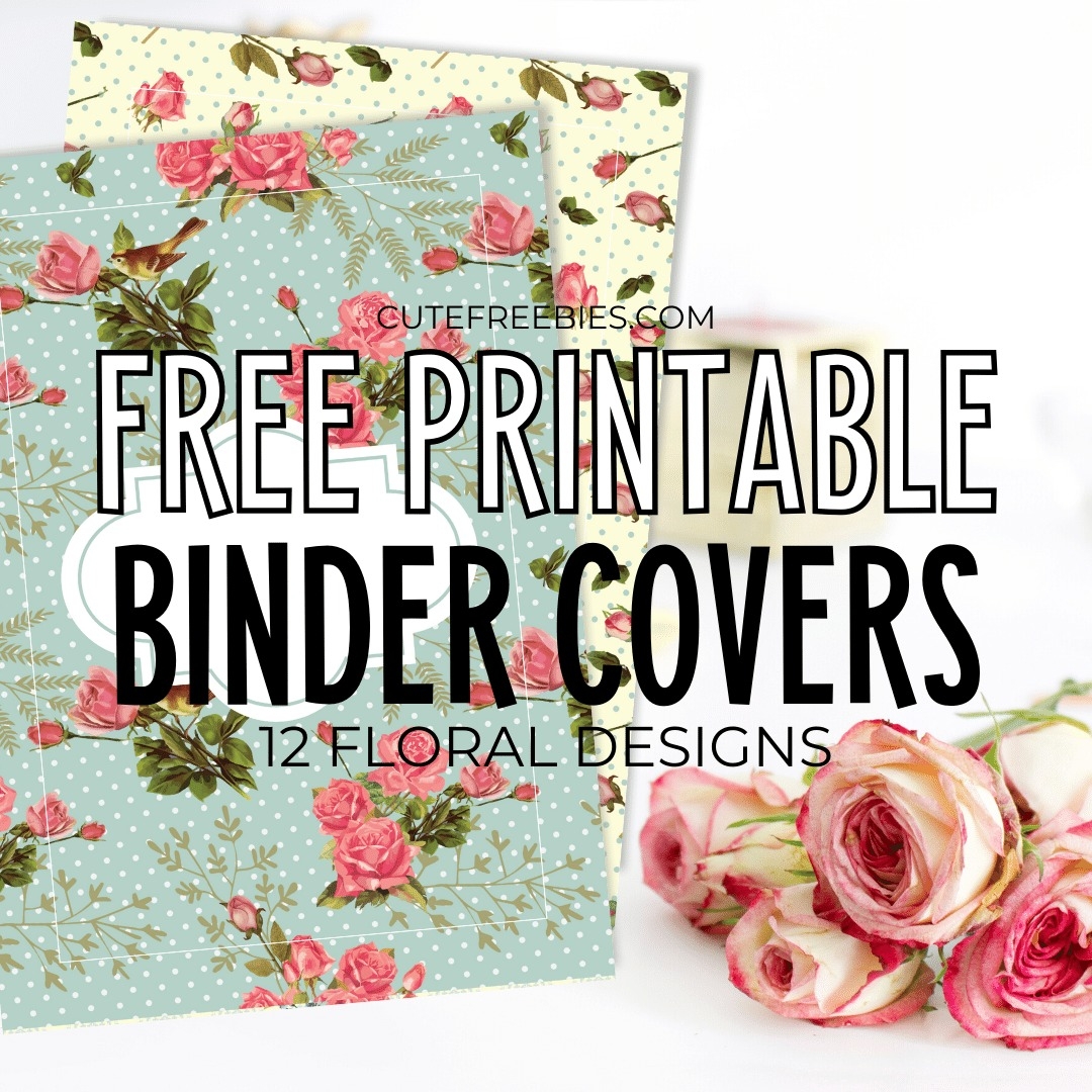Free Printable Binder Covers Shabby Chic Floral Cute Freebies 