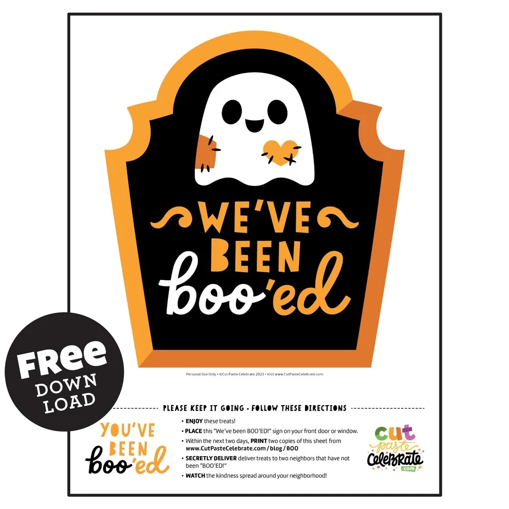 FREE Printable BOO Sign Neighborhood Version Cut Paste FREE Printable BOO Sign Neighborhood Version Cut Paste
