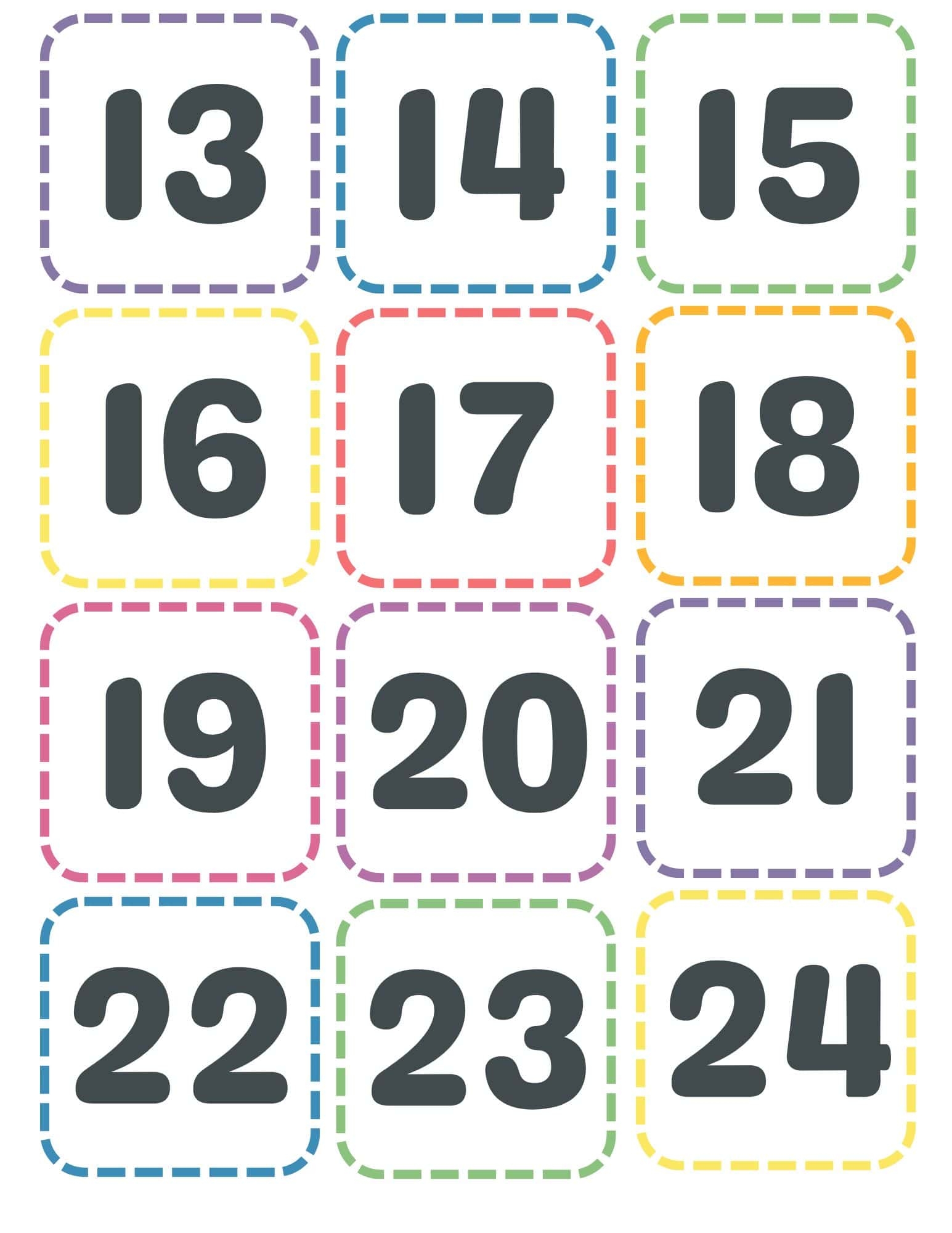 Printable Calendar Numbers For Pocket Chart Printable Calendar Numbers For Pocket Chart