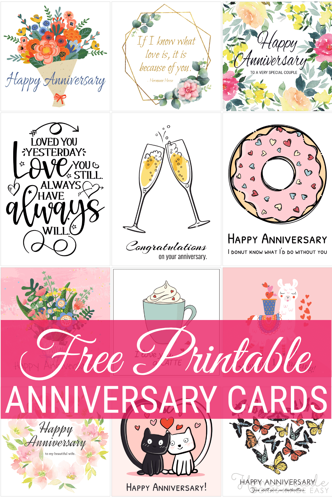 Free Printable Anniversary Card List Templates Free Printable Anniversary Card List Templates
