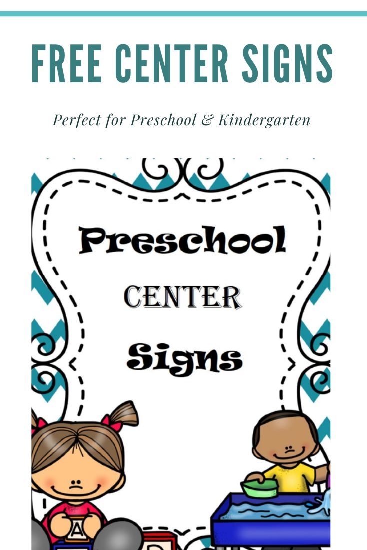Printable Center Signs Preschool
