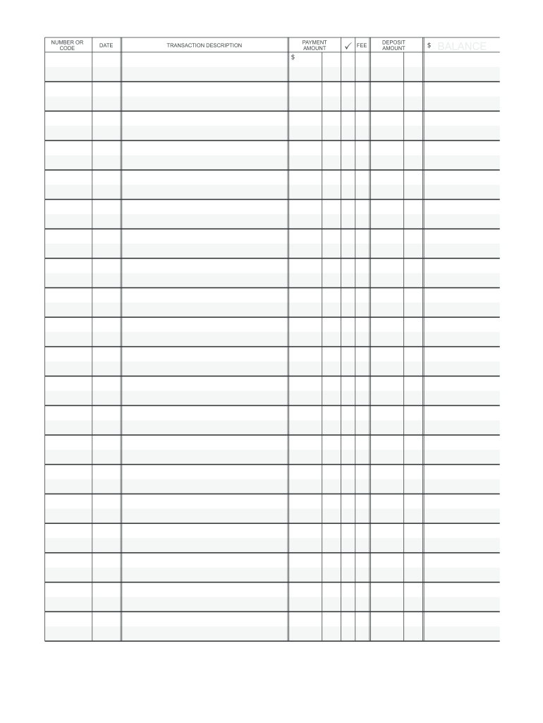 Free Printable Full Sheet Check Register Free Printable Full Sheet Check Register