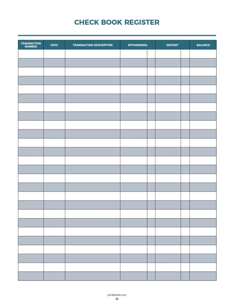 Free Printable Check Registers 28 Checkbook Ledger PDFs Free Printable Check Registers 28 Checkbook Ledger PDFs