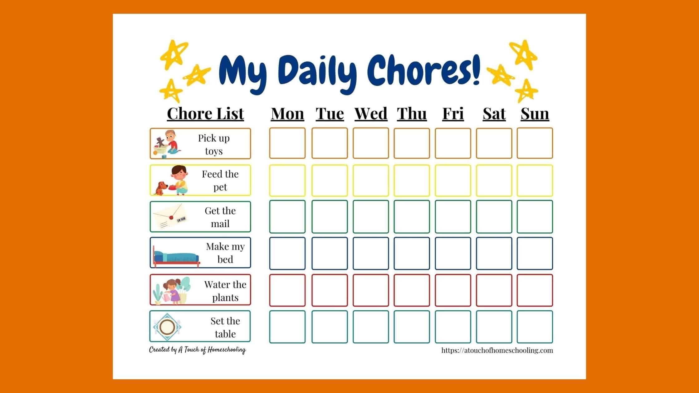 Chore Chart For Toddlers Printables Chore Chart For Toddlers Printables