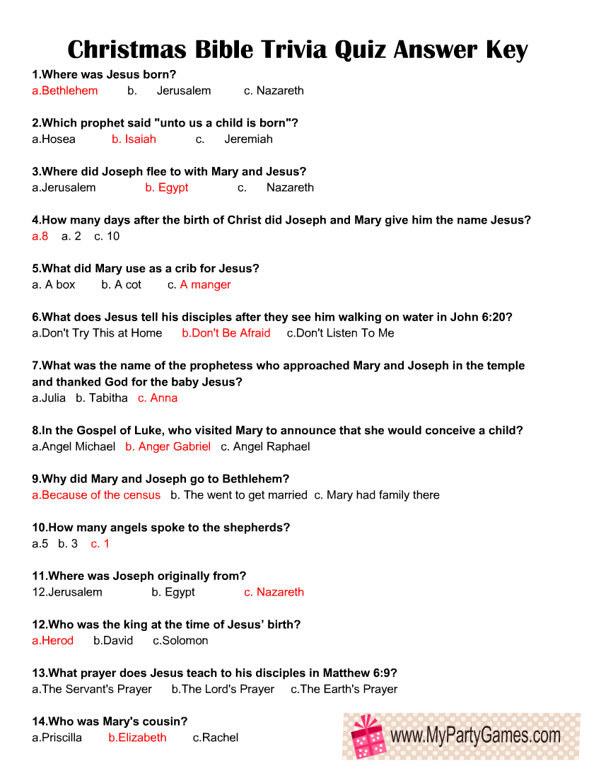 Nativity Trivia Questions And Answers Printable Nativity Trivia Questions And Answers Printable