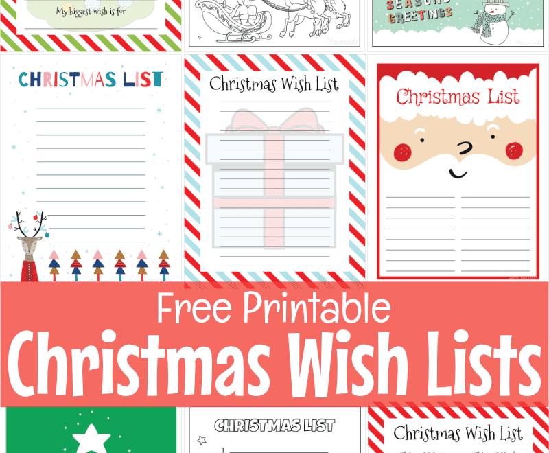 Free Printable Christmas Wish List Templates