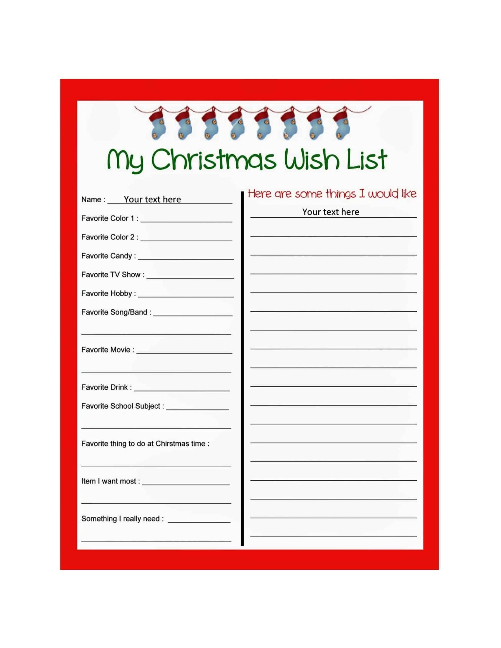 Free Christmas Gift List Printables 2026 Free Christmas Gift List Printables 2026