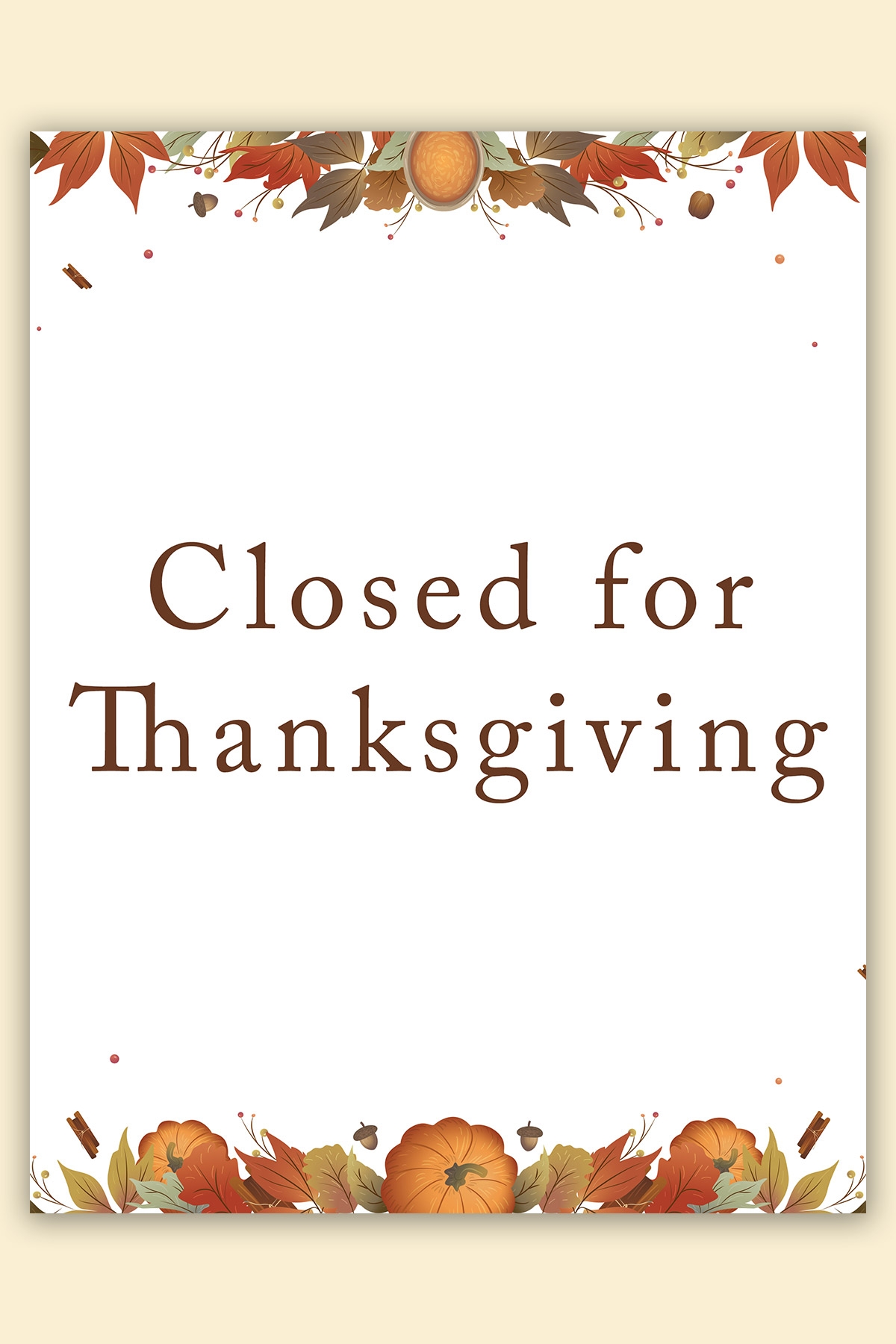 Free Printable Closed for Thanksgiving Sign Example 9 Mom Envy Free Printable Closed for Thanksgiving Sign Example 9 Mom Envy