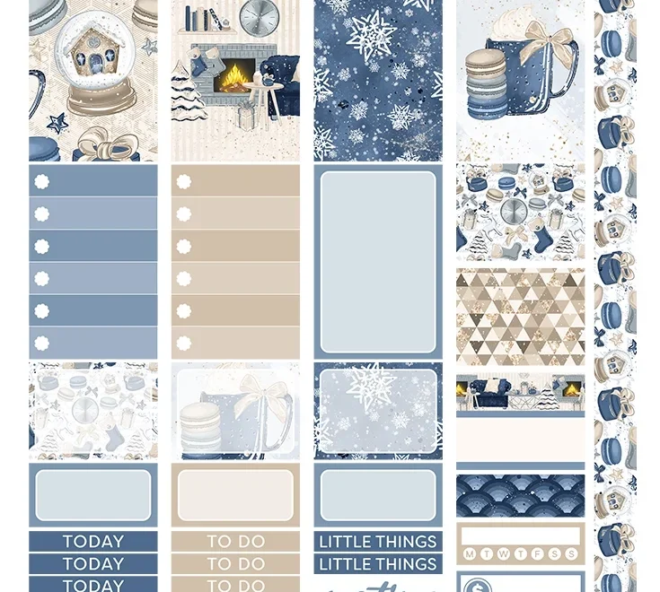 Free Printable Cozy Winter Planner Stickers Design Lovely Studio