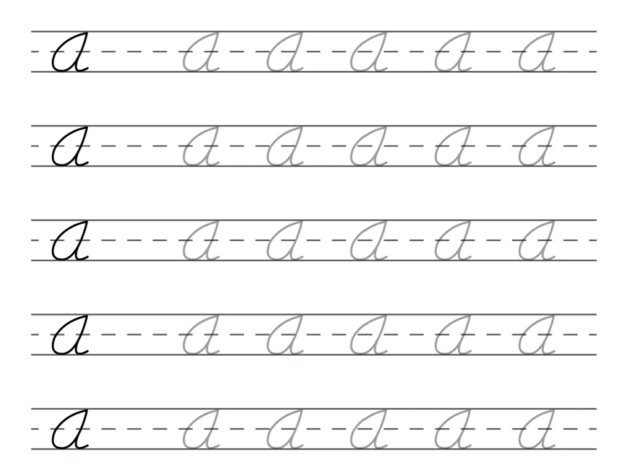 Free Printable Cursive Alphabet Practice Sheets Capital A