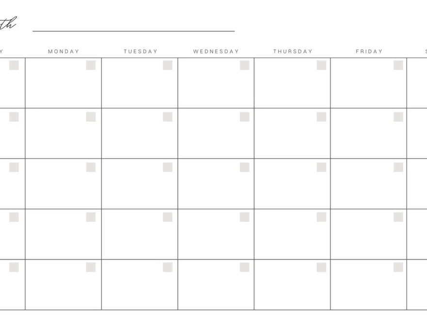 Free Printable Customizable Monthly Calendar Templates Canva