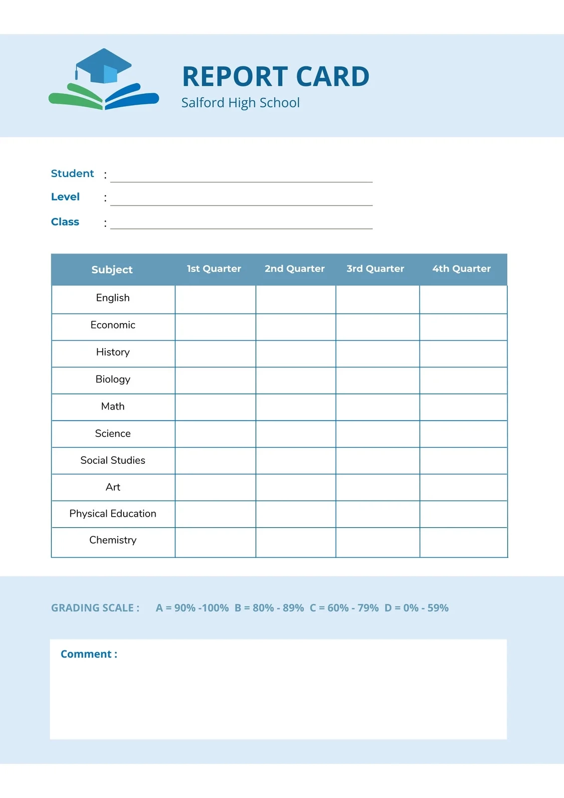 Free Printable Customizable Report Card Templates Canva Free Printable Customizable Report Card Templates Canva