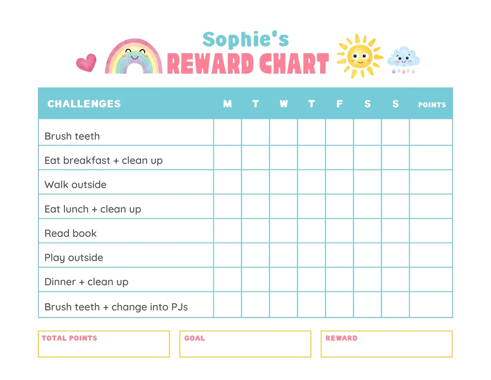 Free Printable Customizable Reward Chart Poster Templates Canva Free Printable Customizable Reward Chart Poster Templates Canva