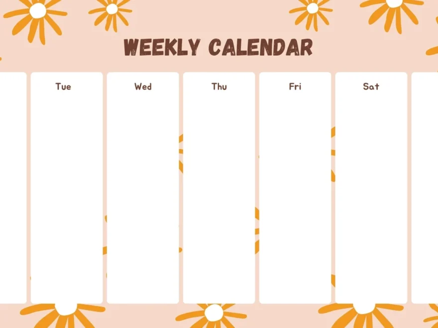 Free Printable Customizable Weekly Calendar Templates Canva