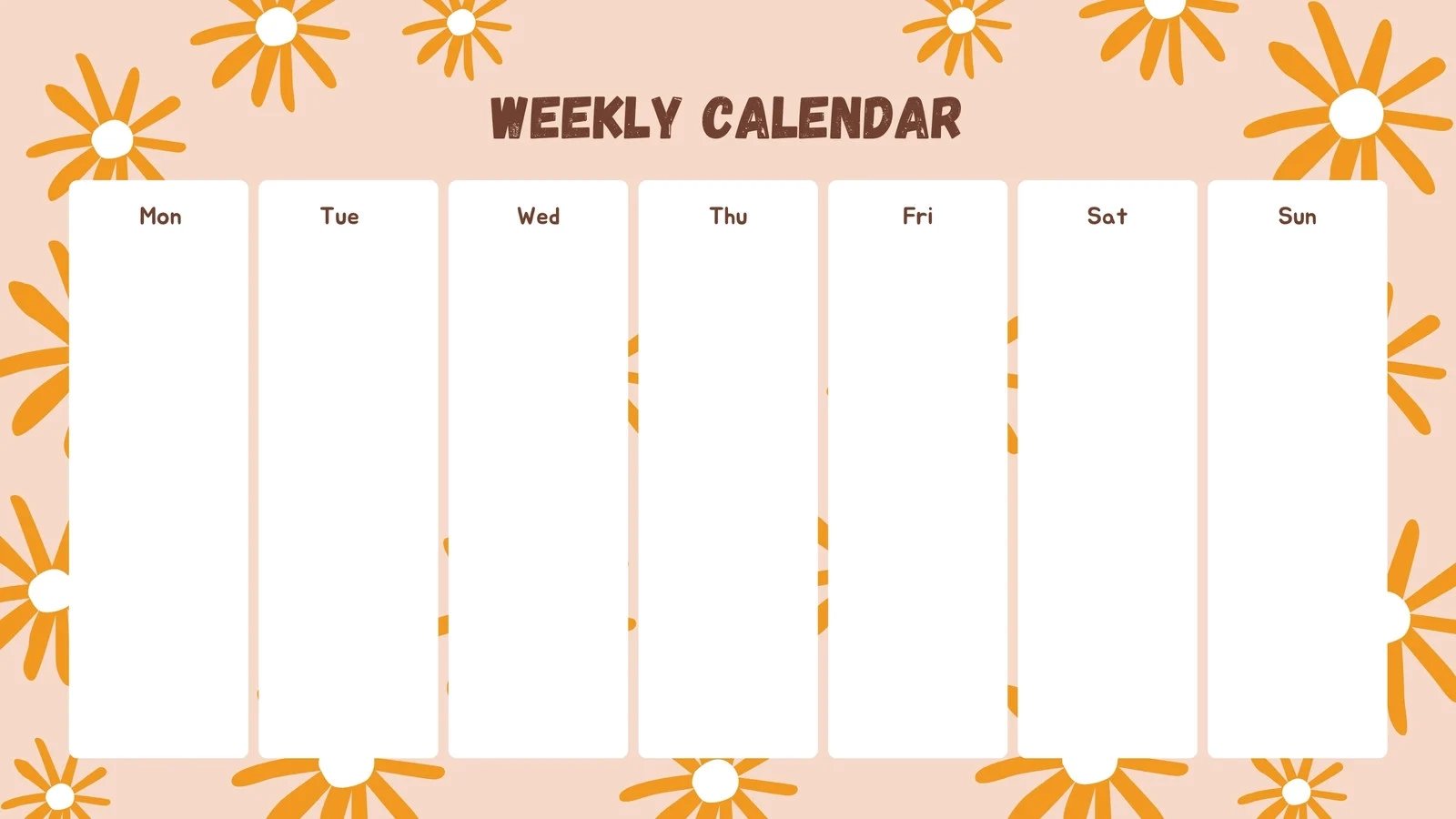 Free Printable Customizable Weekly Calendar Templates Canva
