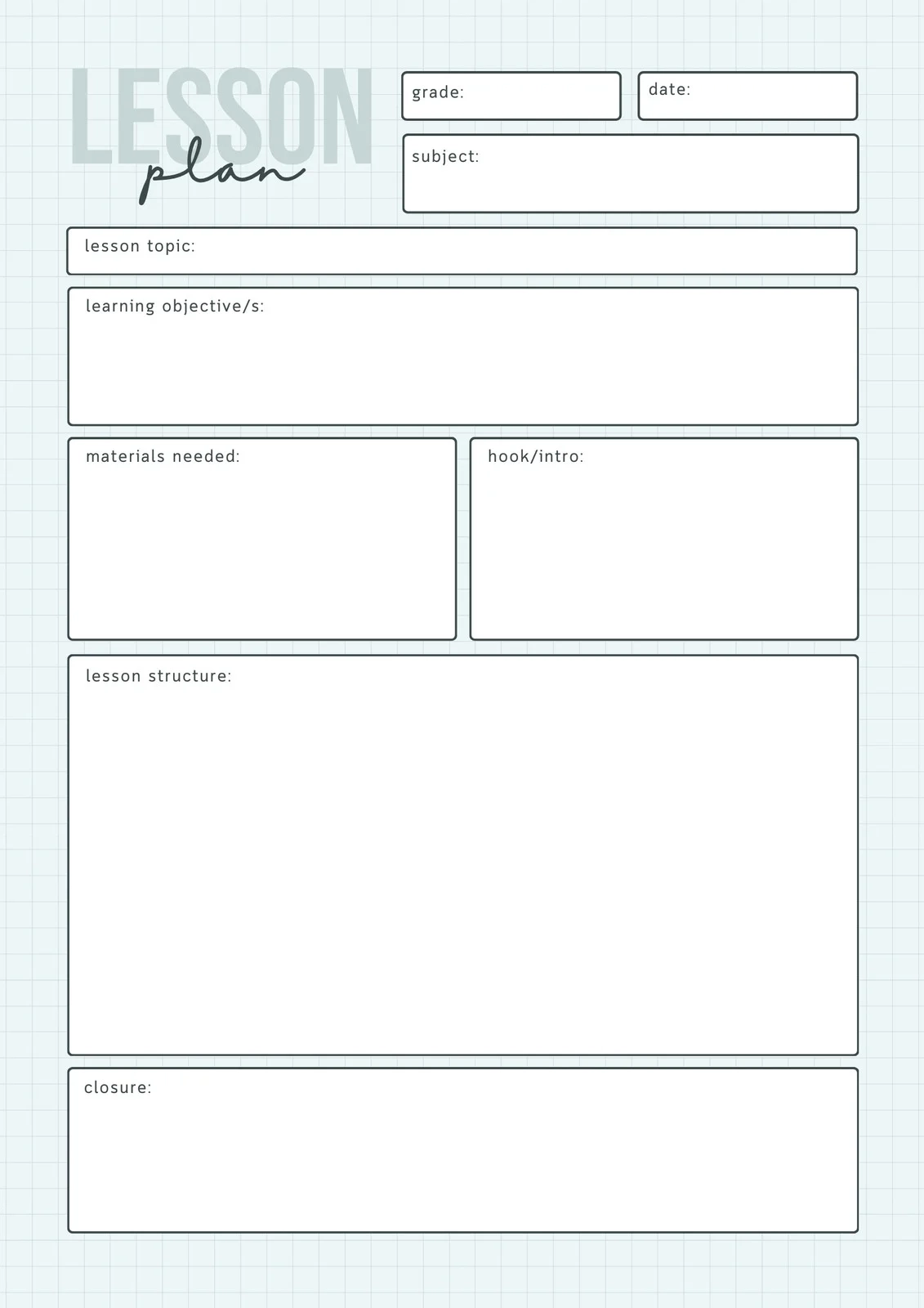 Free Printable Customizable Weekly Lesson Plan Templates Canva Free Printable Customizable Weekly Lesson Plan Templates Canva
