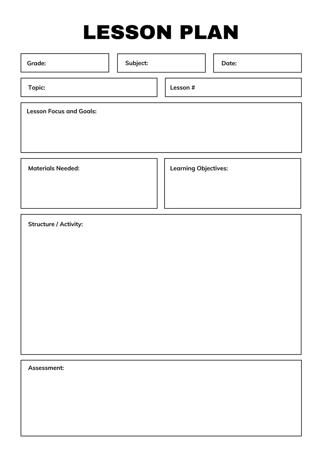 Free Printable Customizable Weekly Lesson Plan Templates Canva Free Printable Customizable Weekly Lesson Plan Templates Canva