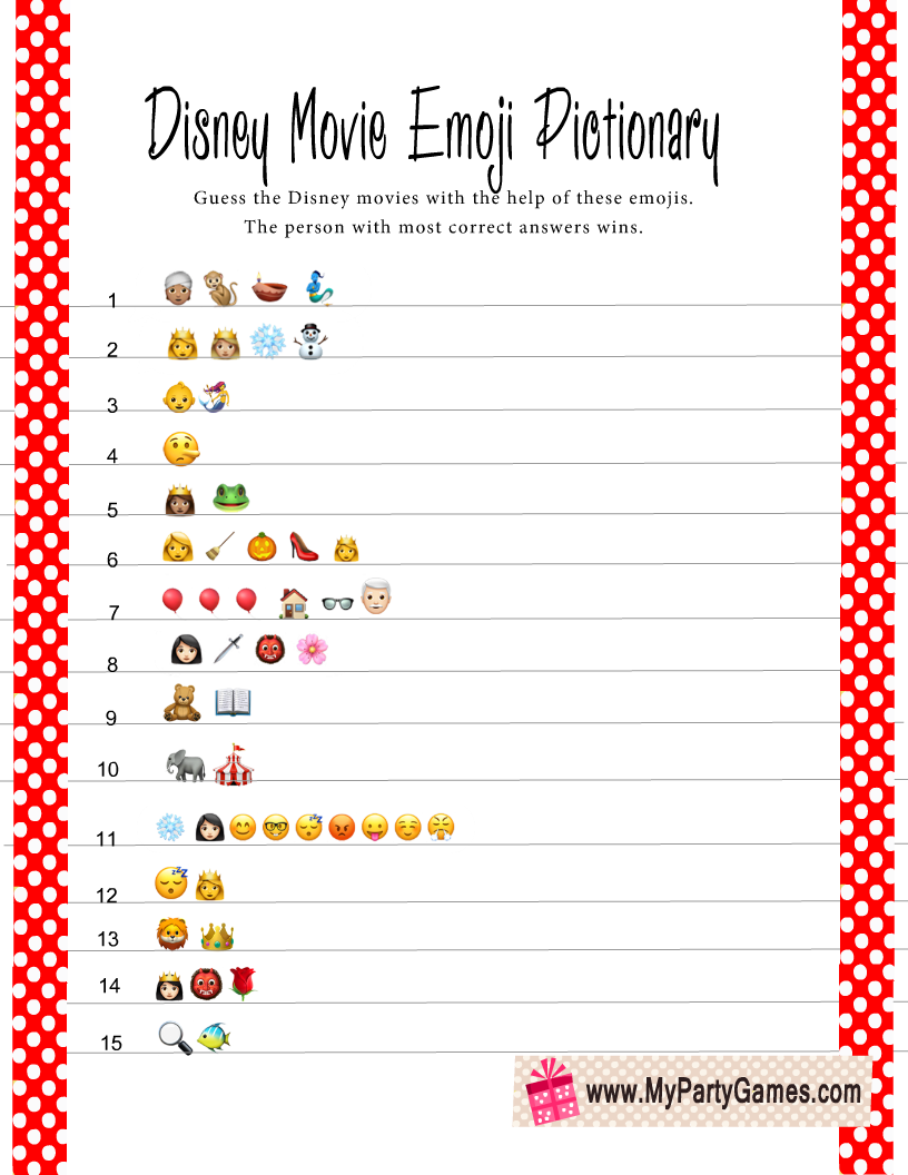 Emoji Movie Quiz Printable Version Emoji Movie Quiz Printable Version