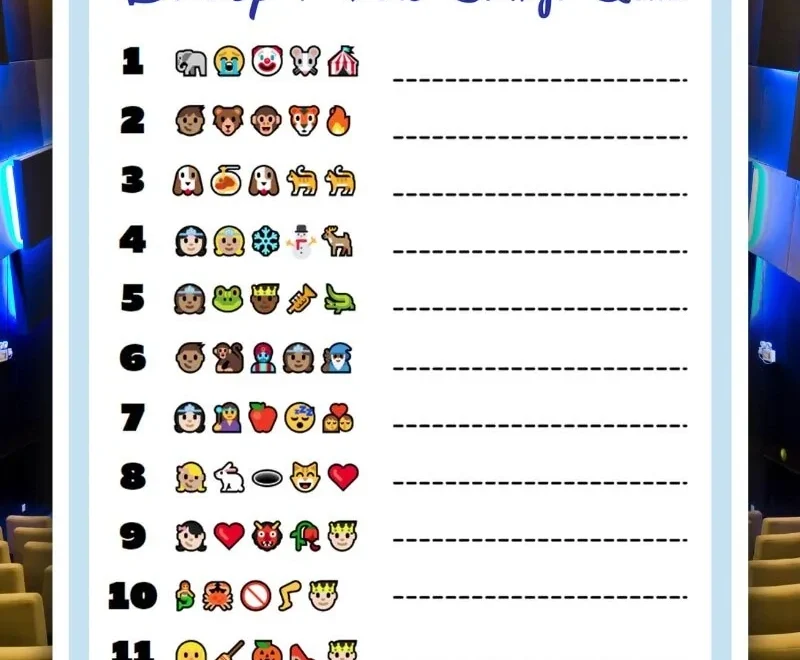 Free Printable Disney Movie Emoji Quiz Sheets