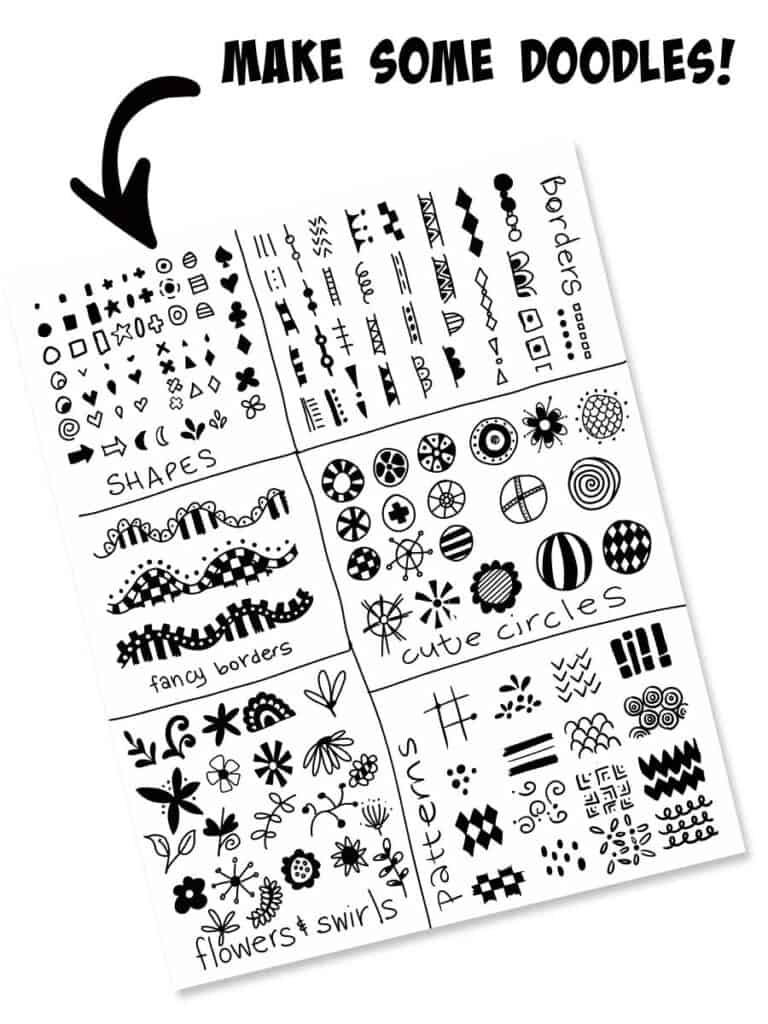 Free Printable Doodle Sheet Artsy Fartsy Life
