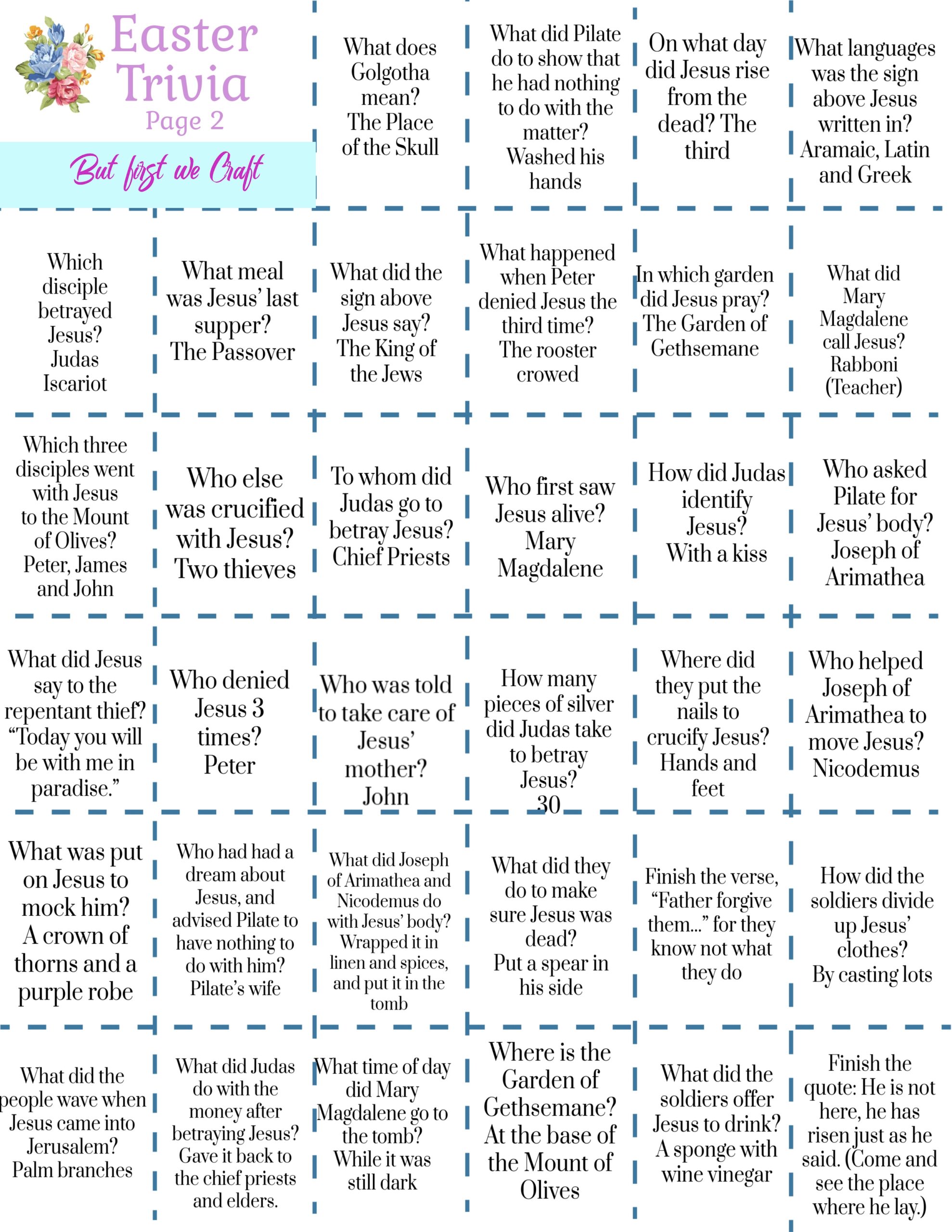 Free Printable Easter Trivia Game Free Printable Easter Trivia Game