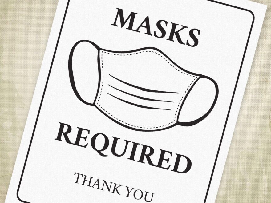 Free Printable Face Mask Required Sign Paper Trail Design