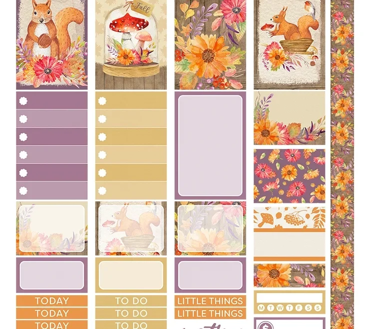Free Printable Fall Planner Stickers Design Lovely Studio