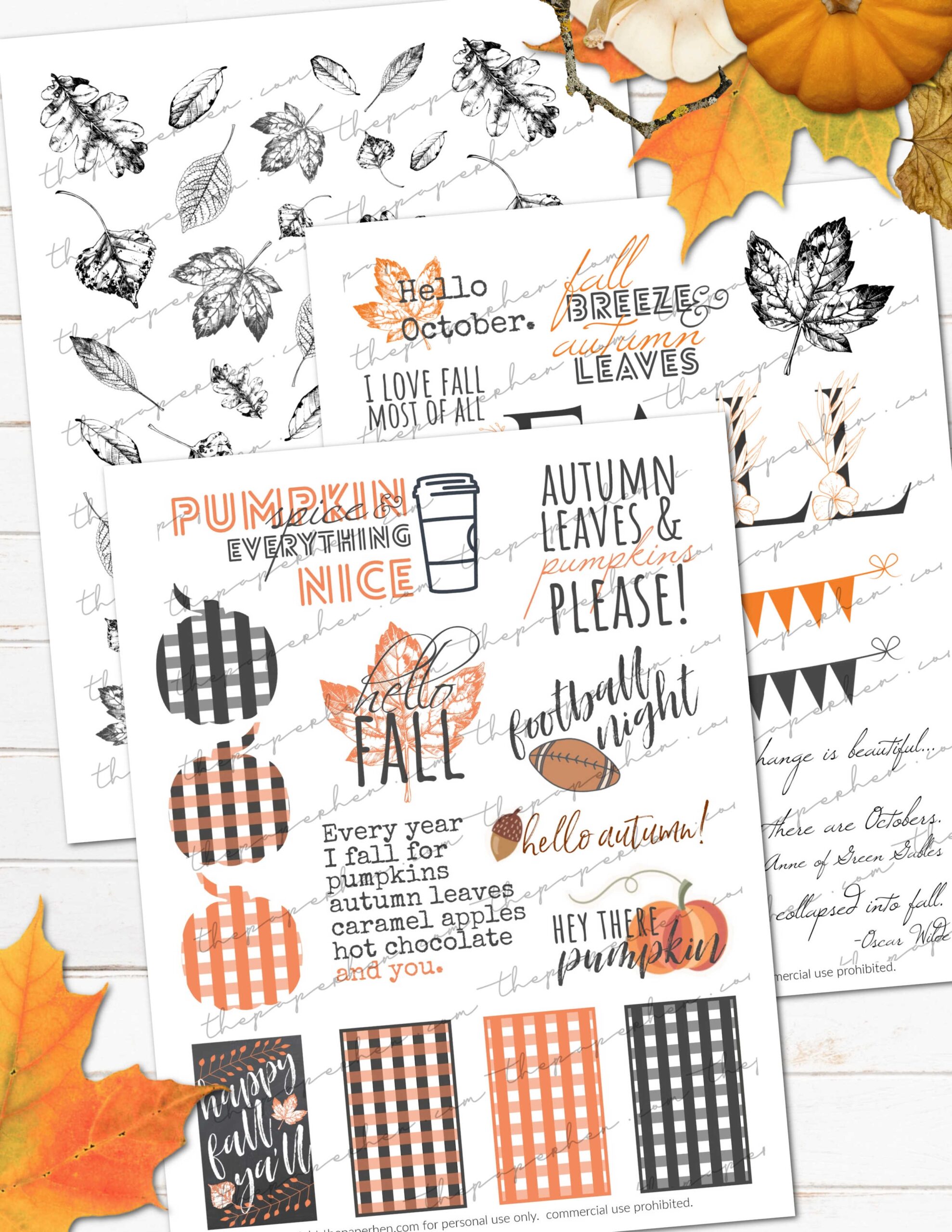Free Printable Fall Planner Stickers For Your Happy Planner A 