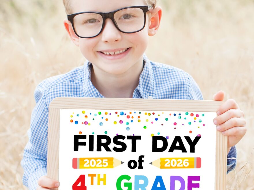 Free Printable First Day Of School Signs 2025 26 Happiness Is
