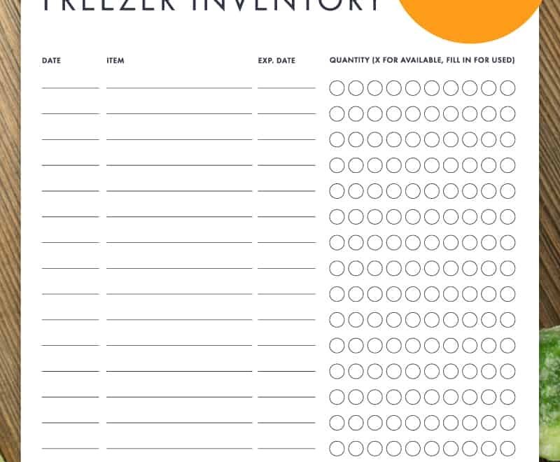 Free Printable Freezer Inventory Tracker Pjs And Paint