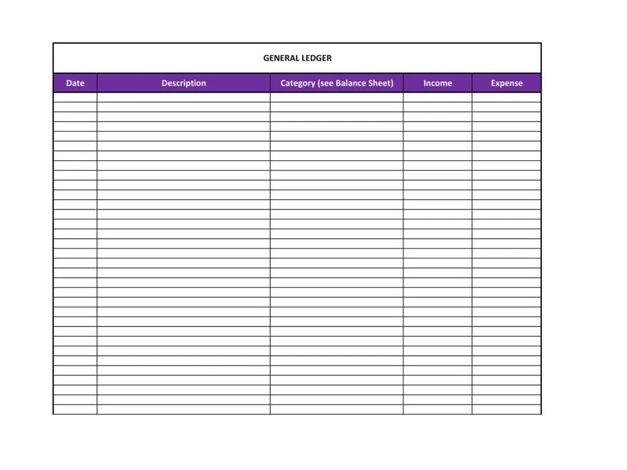 Free Printable General Ledger Templates Word Excel PDF Small Business