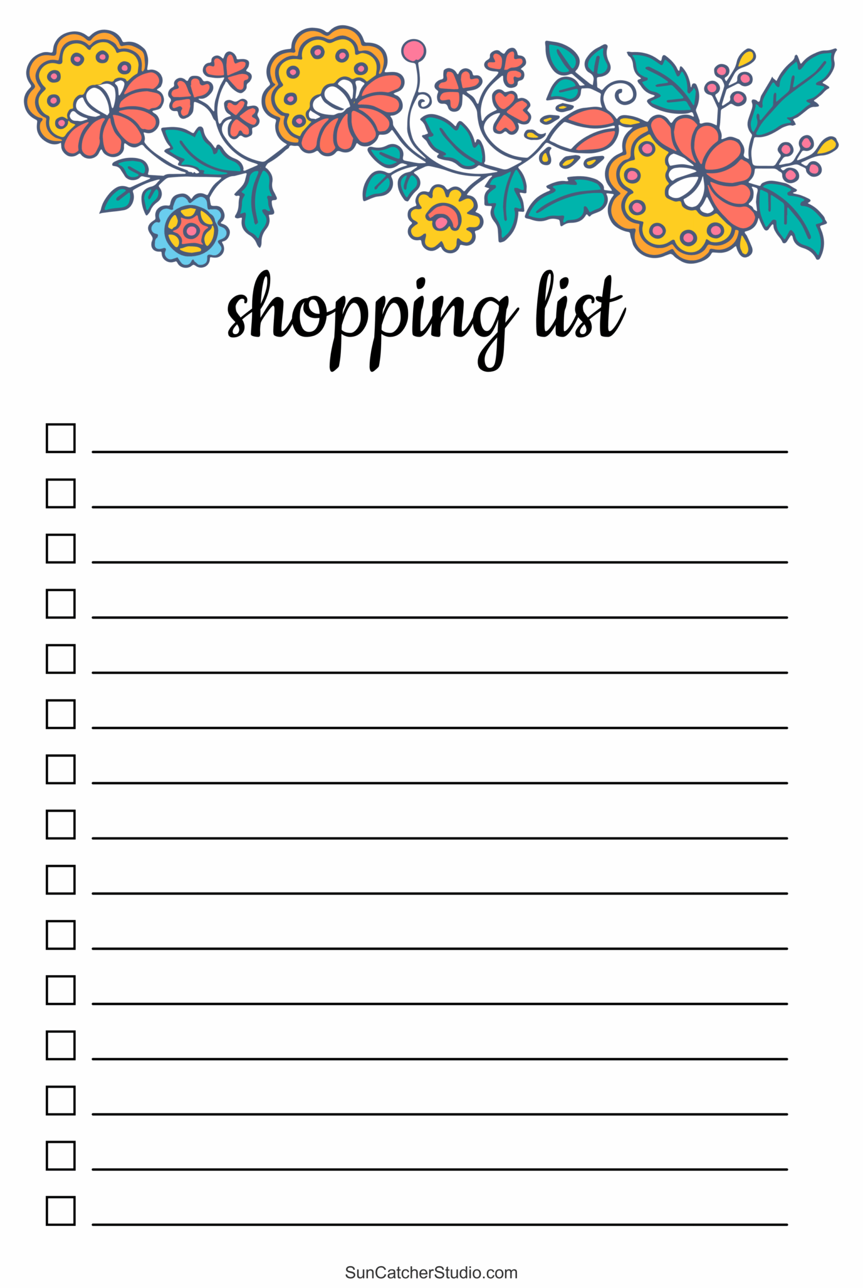 Free Printable Grocery List Templates PDF Shopping Lists DIY 