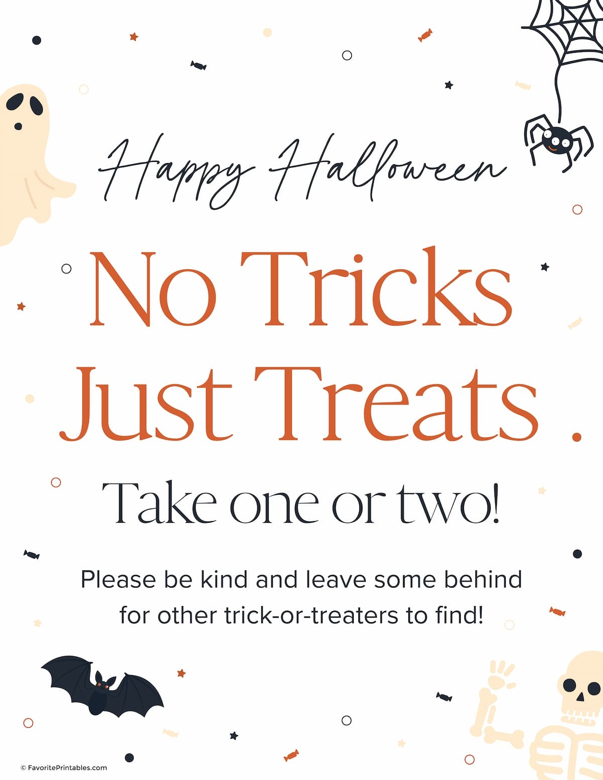 Trick Or Treat Printable Sign Trick Or Treat Printable Sign