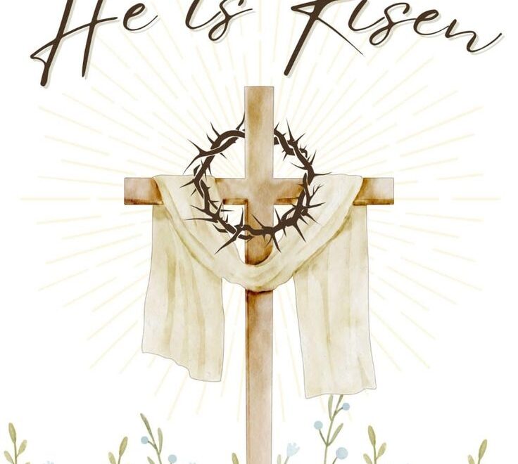 Free Printable He Is Risen Easter Sign