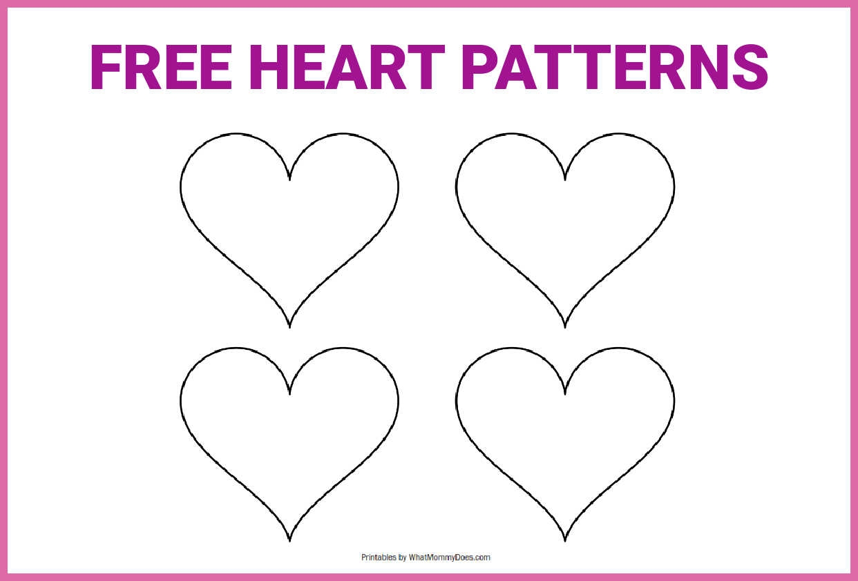 Full Sheet Printable Hearts Full Sheet Printable Hearts