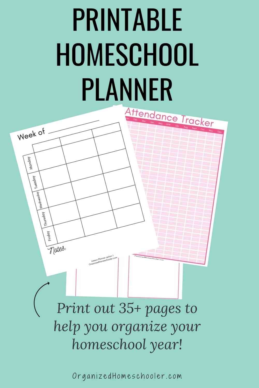 Free Printable Homeschool Planner Pages