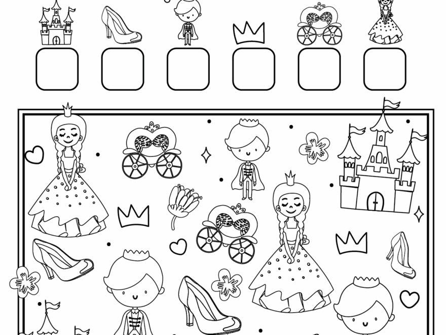 Free Printable I Spy Princess Coloring Page Game World Of Printables