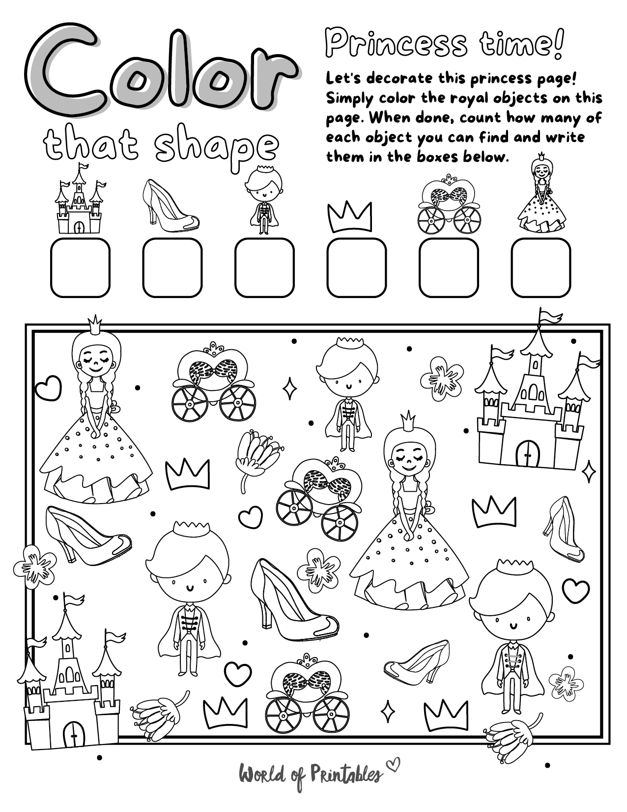 Free Printable I Spy Princess Coloring Page Game World Of Printables Free Printable I Spy Princess Coloring Page Game World Of Printables