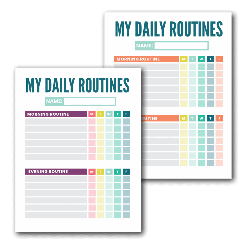 Free Printable Kids Routine Chart Free Printable Kids Routine Chart