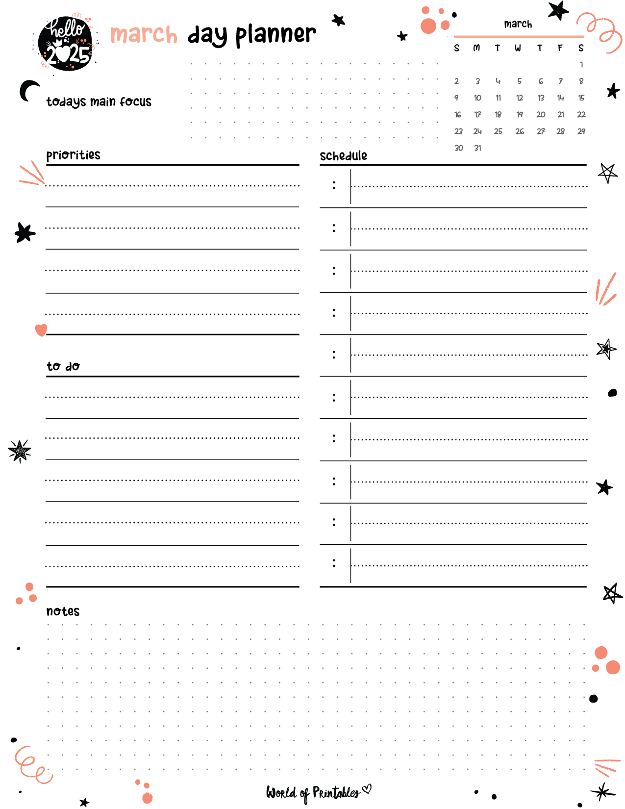 Free Kawaii Planner Printables March Free Kawaii Planner Printables March