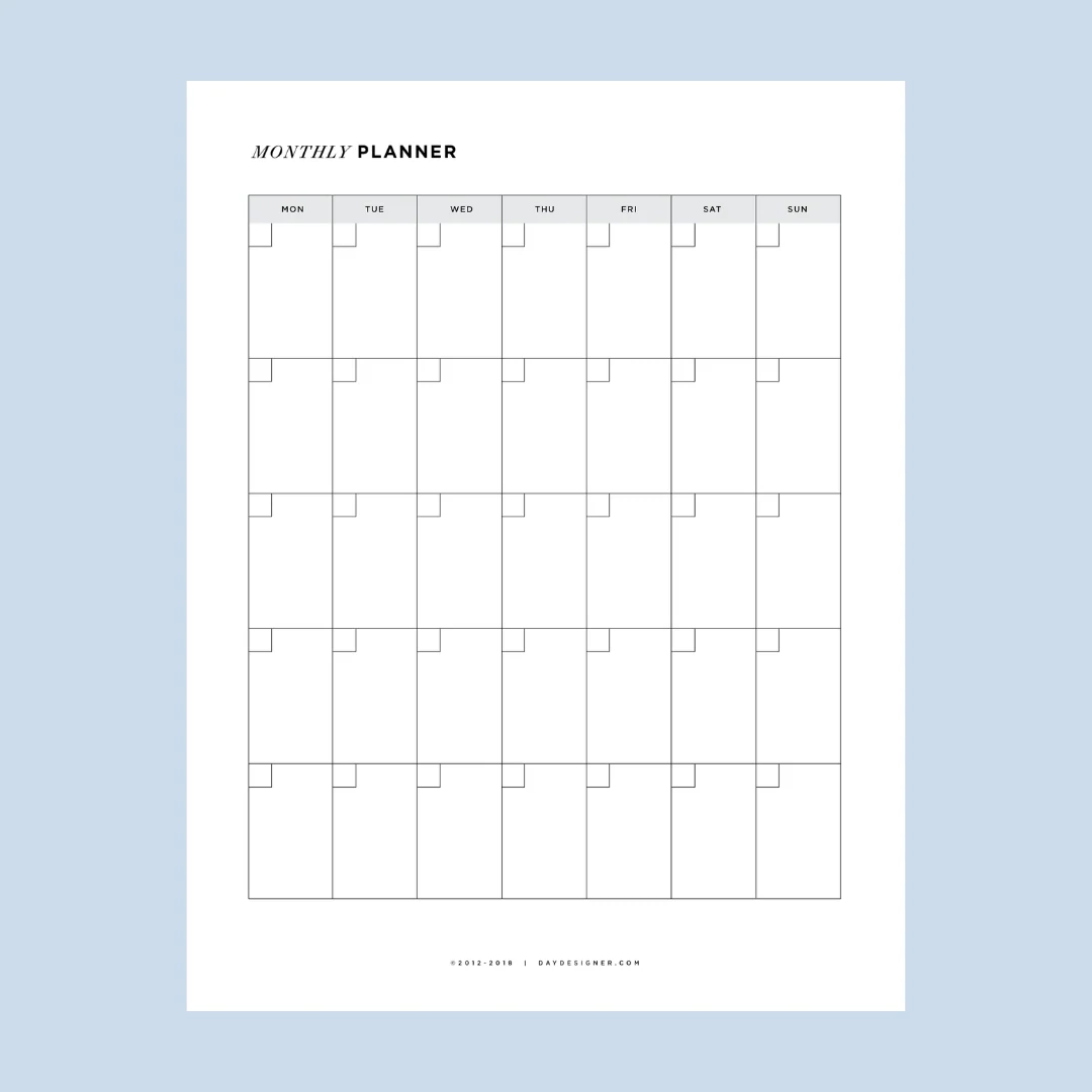 Printable Photo Planner Calendar Printable Photo Planner Calendar
